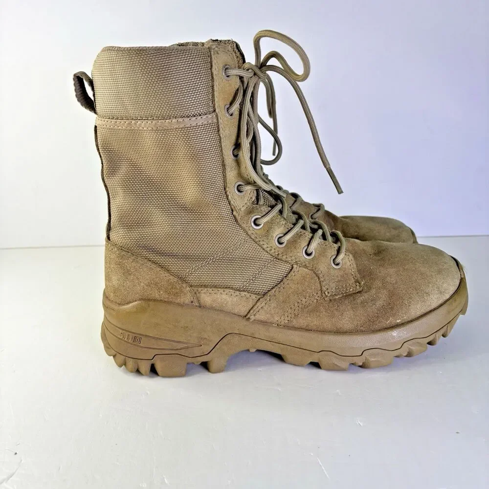 5.11 Tactical Tan Army Boots Men's Size 8.5 US 42 EU Speed 3.0 Desert 120 Coyote